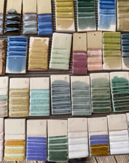 Some great results from the glaze workshop @countyhallpottery where we made glossy, matt and crystalline glazes and a Lucie Rie matt glaze