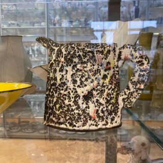 Today I’m working on the layouts for my book Emmanuel Cooper Glazes, which will be published on 14 January 2027 with an accompanying exhibition at Contemporary Ceramics London from 12-23 January.

This is one of his jug forms with a crater glaze and black slip in the V&A museum in London. The test tiles he made for the educational display in the ceramics galleries have recently been formally accessioned to the @vamuseum collection.

My book on his glazes is now available for pre-order from online bookshops @bloomsburypublishing