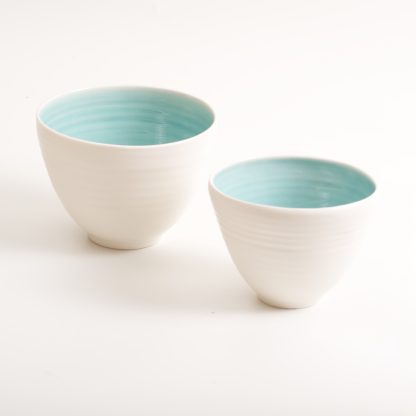 handmade porcelain- bowl - turquoise- tableware- dinnerware-