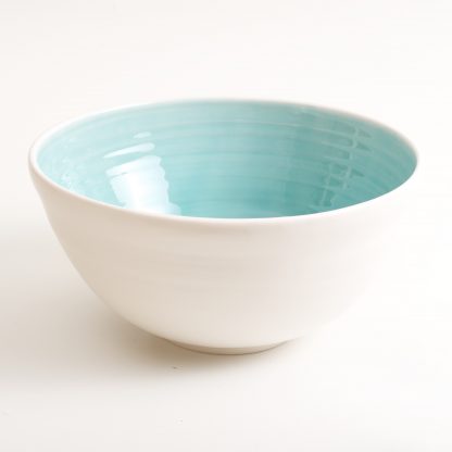 handmade porcelain- bowl - turquoise- fruit bowl- tableware- dinnerware-