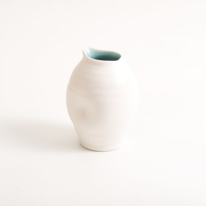 dimpled- pourer- milk pourer- handmade porcelain- afternoon tea- turquoise
