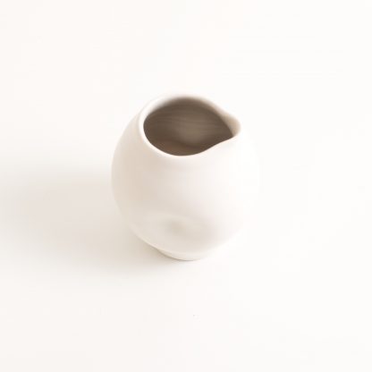 handmade porcelain- tableware - grey pourer- dimpled