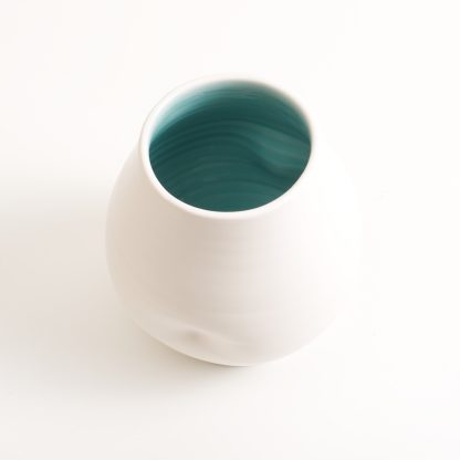 handmade porcelain- vase- turquoise