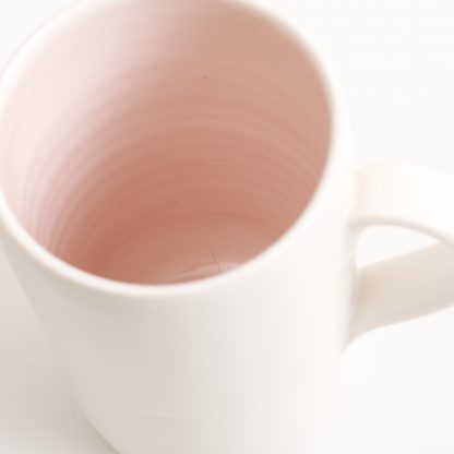 handmade porcelain- mug- tea- pink-