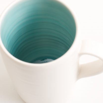 handmade porcelain- mug- tea- turquoise