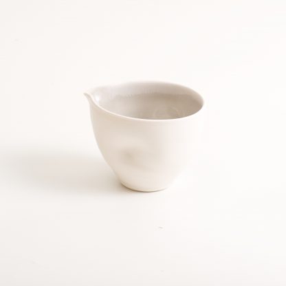 handmade porcelain- nesting bowls- set- baking -cooking -tableware - pouring bowl- grey