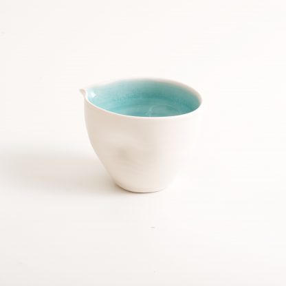 handmade porcelain- nesting bowls- set- baking -cooking -tableware - pouring bowl- turquoise