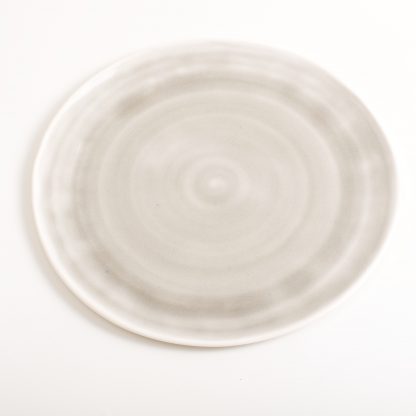 handmade porcelain- dinnerware- tableware- grey plate