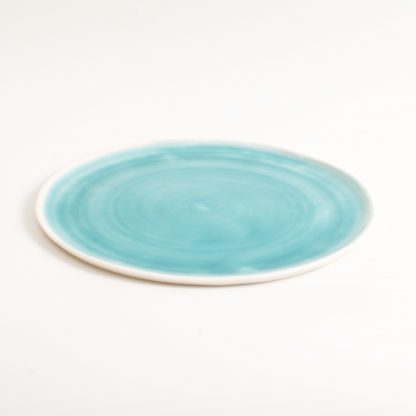 handmade porcelain- tableware- dinnerware- plate- dining- turquoise