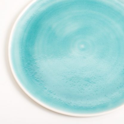 dinnerware- tableware- handmade porcelain- turquoise plate