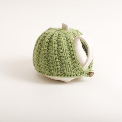 handmade porcelain- tableware- teapot- knitted cosy- tea cosy- ruth cross