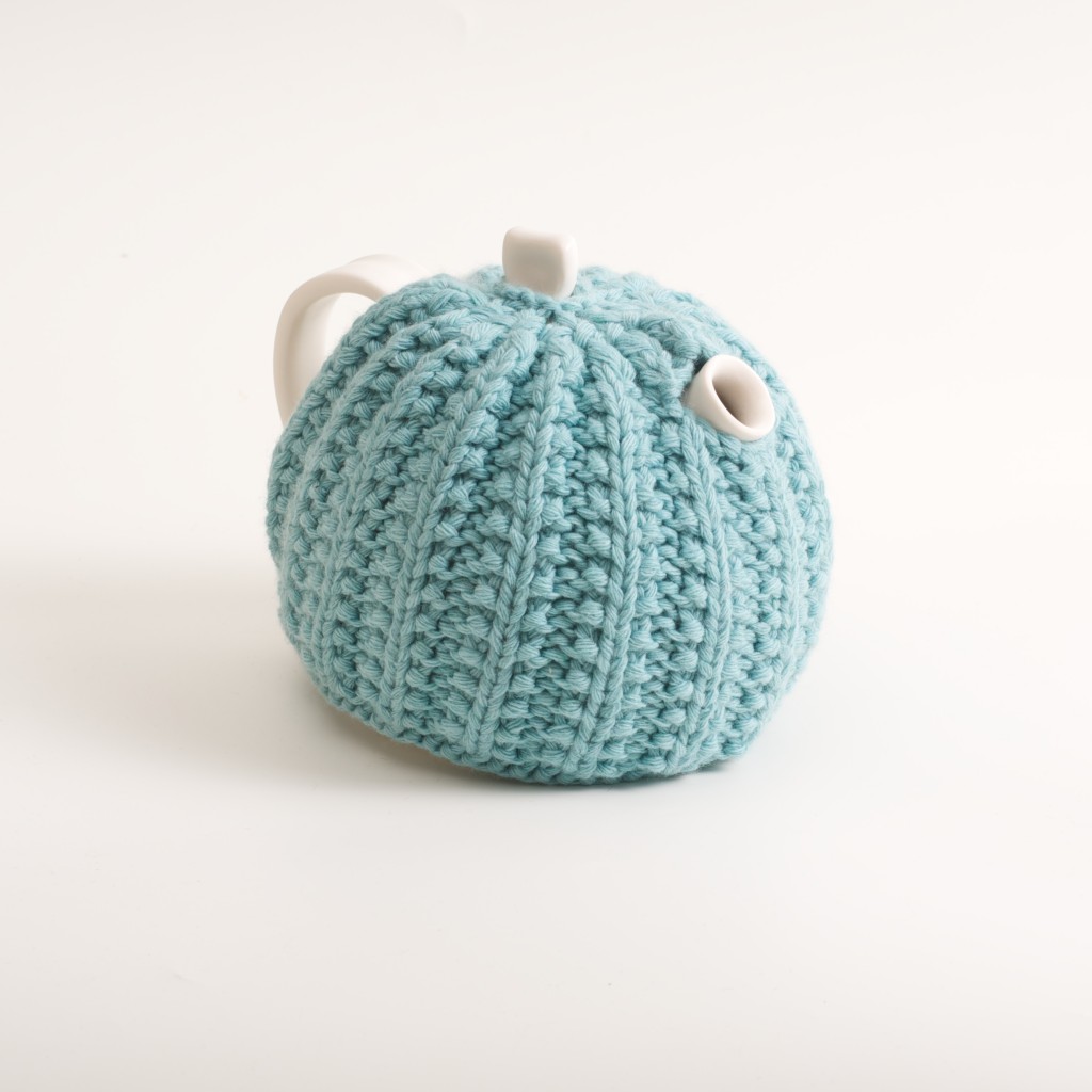 Handmade teapot with cosy Linda Bloomfield