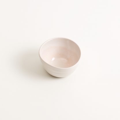 stoneware range- cafe tableware- pink interior- dipping bowl- tiny bowl- salt and pepper bowls