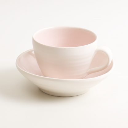 handmade porcelain- tableware- dinnerware- cup- saucer- tea- afternoon tea- coffee cup- pink