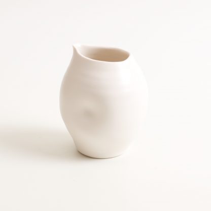 handmade porcelain- tableware- dinnerware- pourer- dimpled pourer- milk -