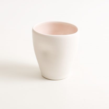 handmade porcelain- tableware- dinnerware- cup- dimpled cup- pink