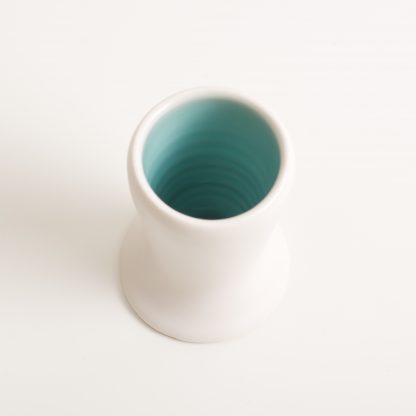 handmade porcelain- tableware- dinnerware- breakfast- eggs- build eggs- egg cup- turquoise