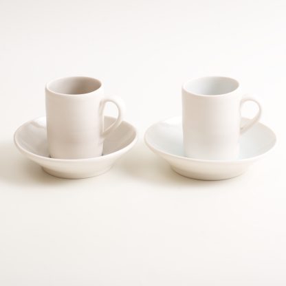 handmade porcelain- espresso cup- coffee cup- saucer- tableware - blue- grey