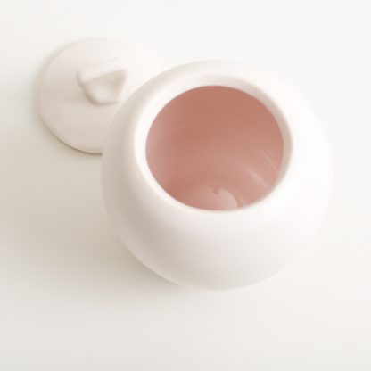 handmade porcelain- tableware- dinnerware- sugar pot- tea set- pink