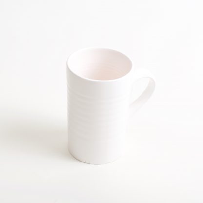pink porcelain mug
