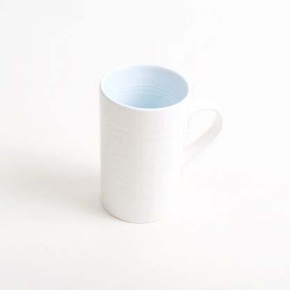Pale blue porcelain mug