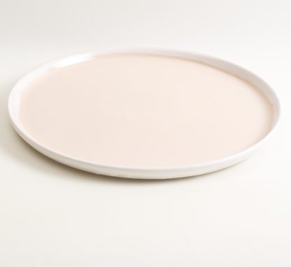Linda Bloomfield large stoneware platter, plate - pink