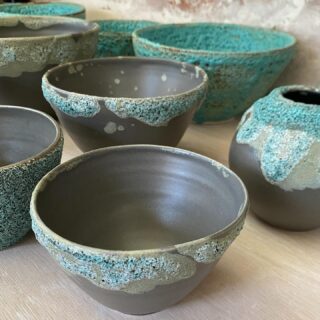 Happy Earth Day!

These are some of my latest pots inspired by lichens. Lichens are amazing colonisers of rocks and can survive in extreme conditions. They help regulate surface temperature and prepare barren rock surfaces for mosses and plants to grow.