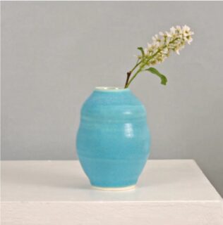 I’m fascinated by glaze recipes and interested to find out where they originated. I have been researching a copper turquoise barium glaze made by Emmanuel Cooper. He called it Robert Fournier turquoise. 

I found the recipe published in Fournier’s 1973 Illustrated Dictionary of Practical Pottery under 
Turquoise glaze:
Nepheline syenite 56
Barium carbonate 25 (I used strontium carbonate)
Ball clay 6
Flint 7
+ Copper carbonate 3

Lucie Rie used a similar matt turquoise glaze which she called Leo. This is similar to Otto and Vivika Heino’s copper blue which contains 2% lithium carbonate and, with the addition of 2% copper carbonate and 5% titanium dioxide becomes Pete Pinnell’s Weathered Bronze. So you can see that glaze recipes get passed down and adjusted on the way, often changing names. I just call it Barium turquoise satin matt. The colour is similar whether you use strontium or barium. You can lower the firing temperature from cone 8 to cone 6 by adding 5% borax frit instead of lithium. It’s not particularly food safe.

“What you give away you have forever; what you keep to yourself, you lose." (Vivika Heino)

Photo by @sarahwisemangallery