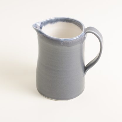 Handmade jug- black jug- porcelain jug- linda Bloomfield-