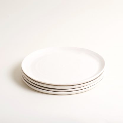 Hand thrown matt dinner plates by Linda Bloomfield.- tableware- dinnerware