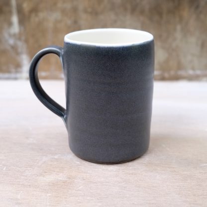large black porcelain mug