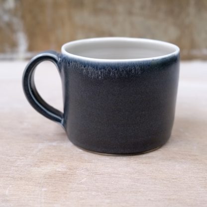 black porcelain mug