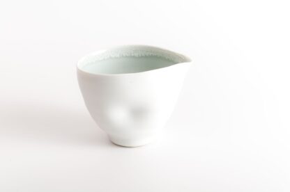 wood-fired porcelain dimpled pouring bowl