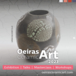 Lichen effect vase by Linda Bloomfield